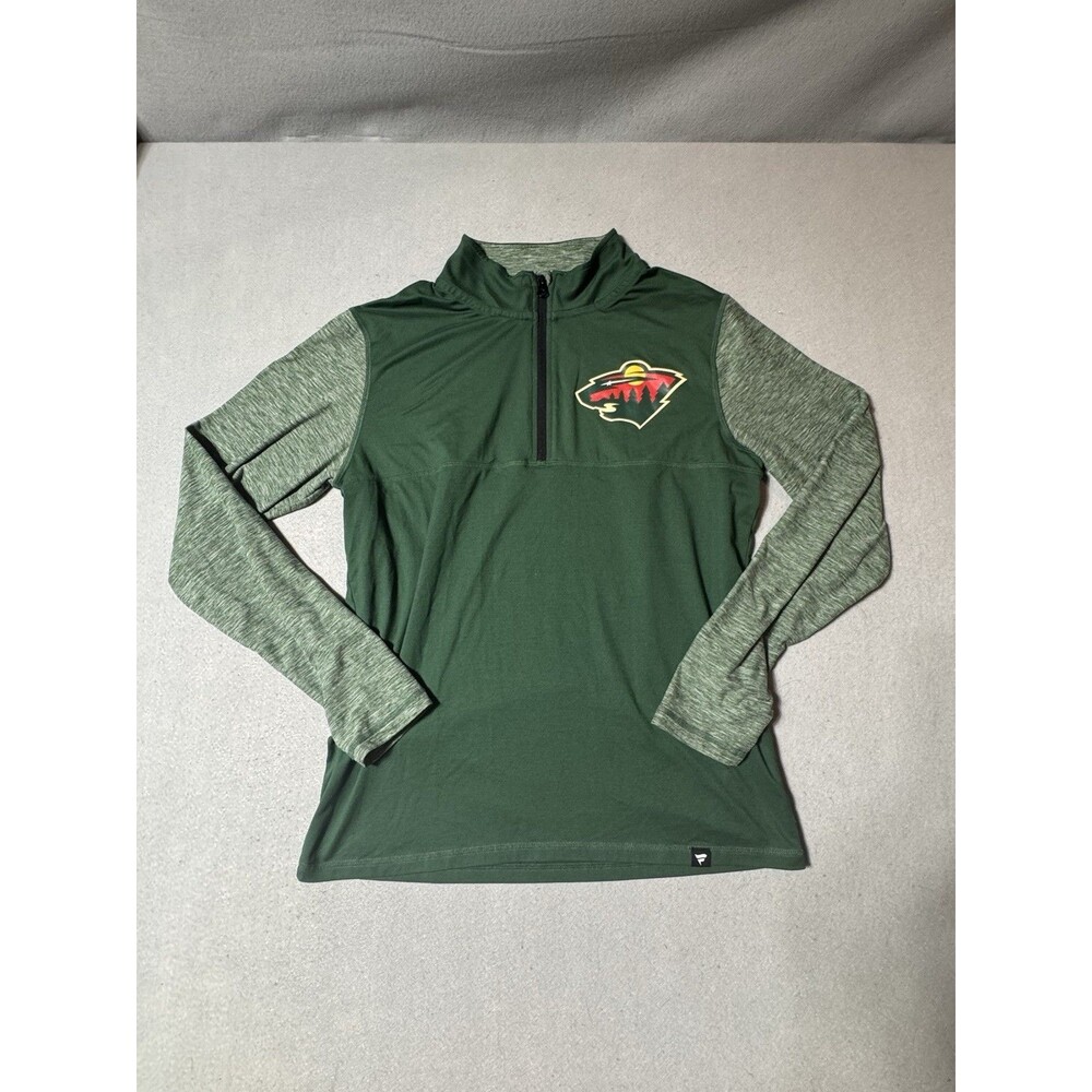 Minnesota Wild NHL Fanatics Men's Quarter-Zip Lightweight Pullover Size Medium